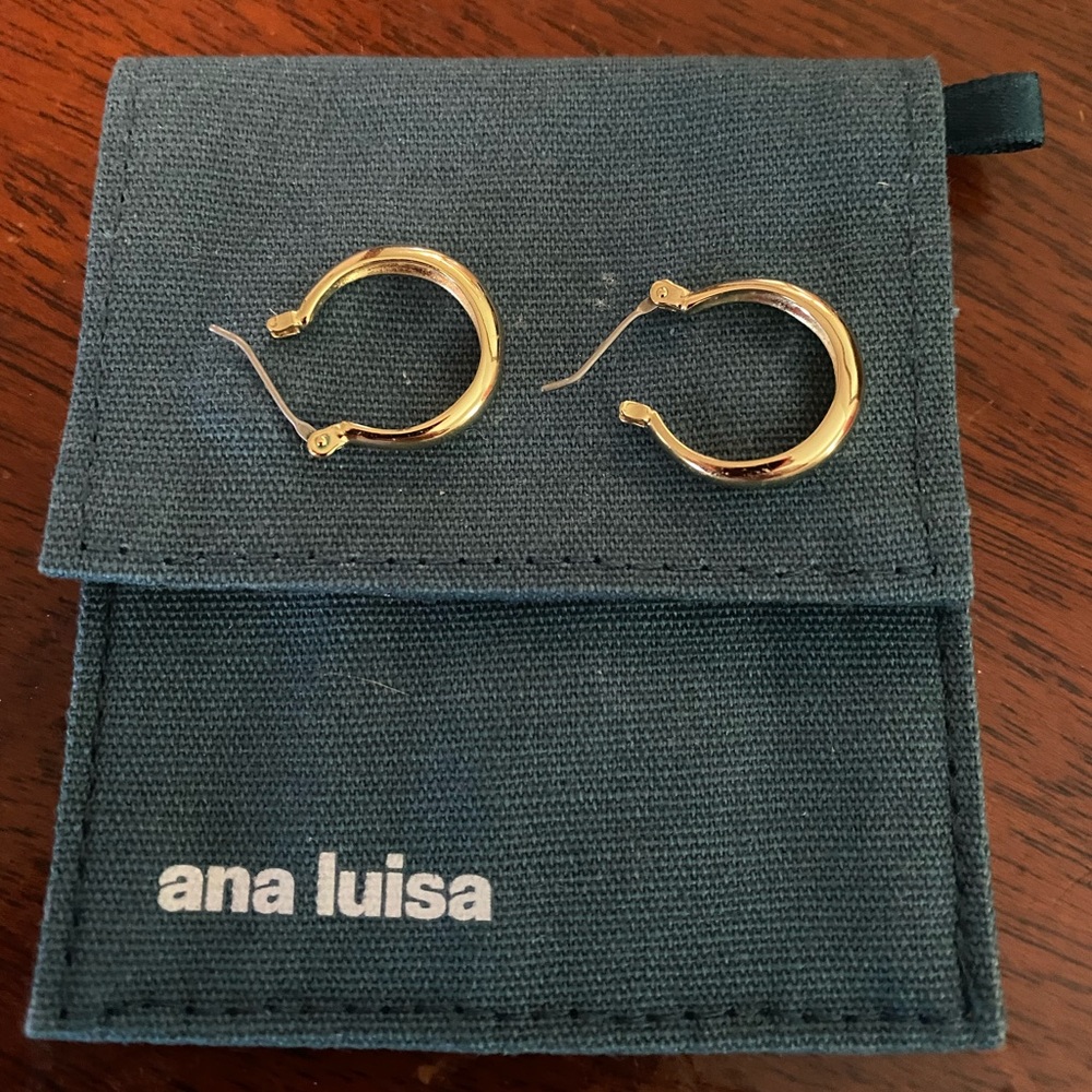 Ana Luisa 14kt gold plated small hoop earrings